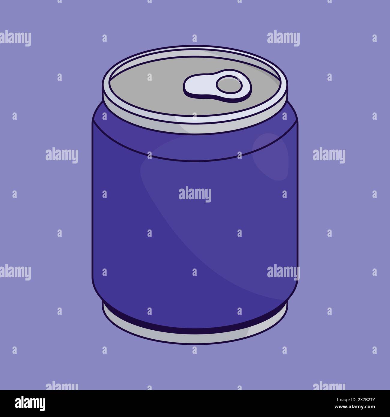 Icône de vecteur de canette de soude. vecteur d'illustration de canette de soude. icône boisson gazeuse. Illustration de Vecteur