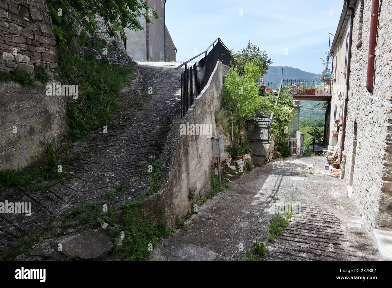 Macchiagodena - Scorcio da via Basciano Banque D'Images