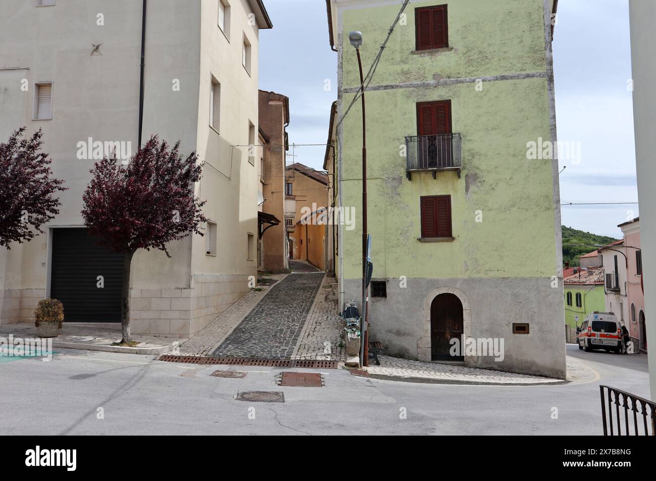 Macchiagodena - Scorcio del vicolo Salita Vittorio Veneto Banque D'Images