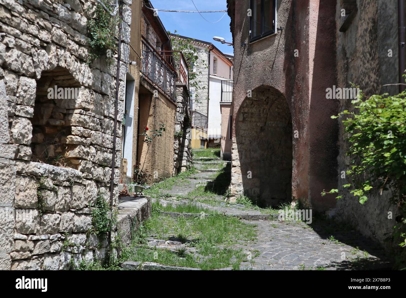 Macchiagodena - Scorcio di Salita Vittorio Veneto Banque D'Images