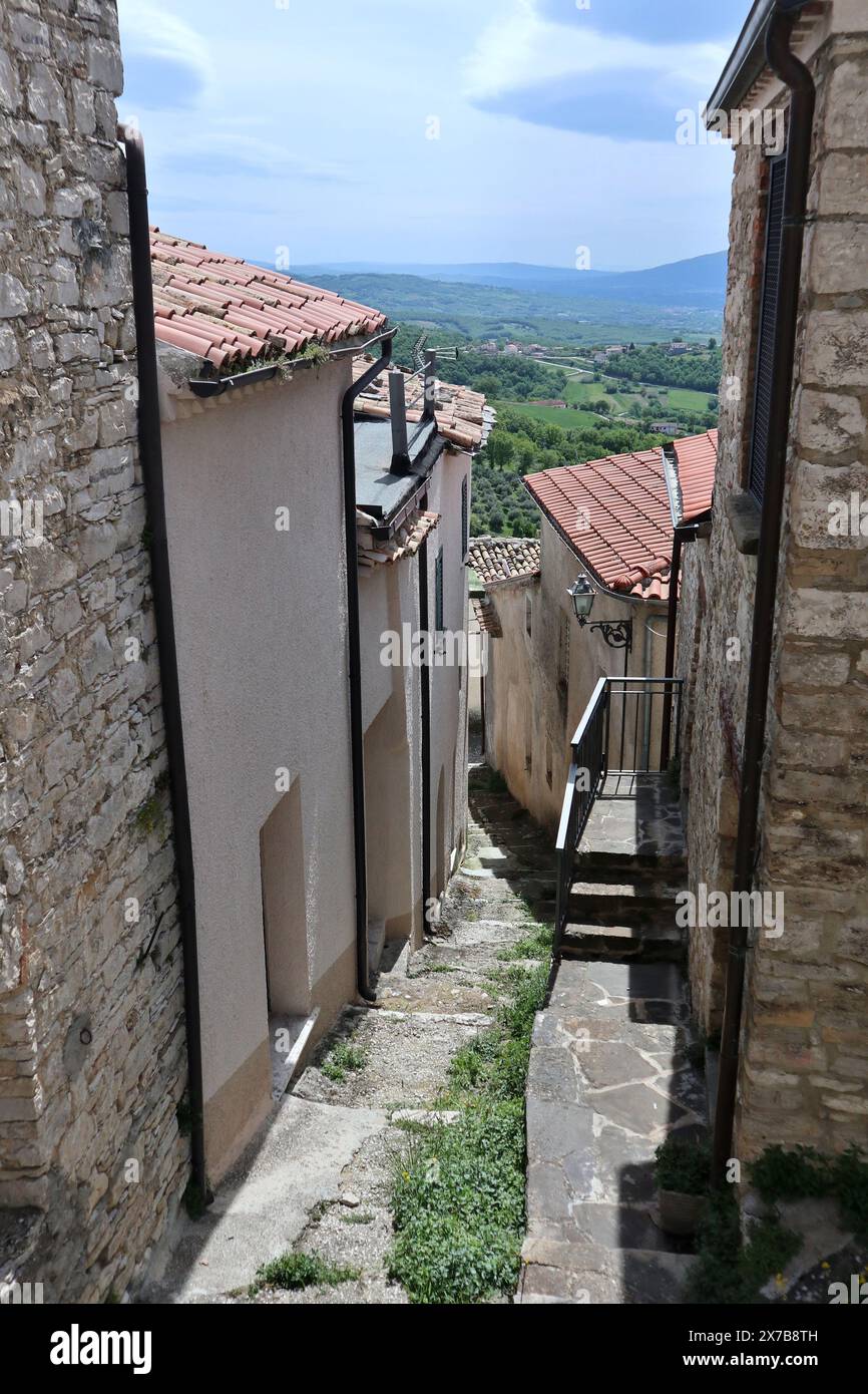 Macchiagodena - Vicolo XXIV Maggio Banque D'Images