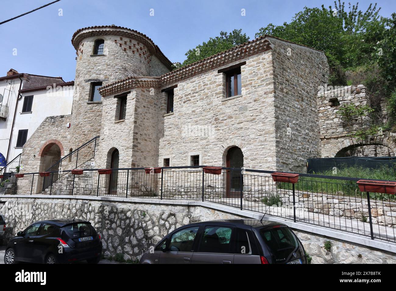 Macchiagodena - Casa Carile-Meo dans la via Alfredo Notte Banque D'Images