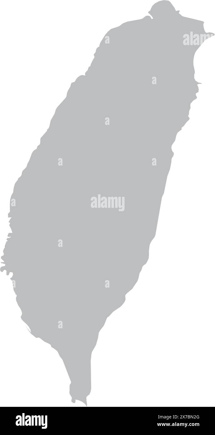 Icône carte taïwanaise simple. Carte de Taiwan. Formosa. Illustration de Vecteur