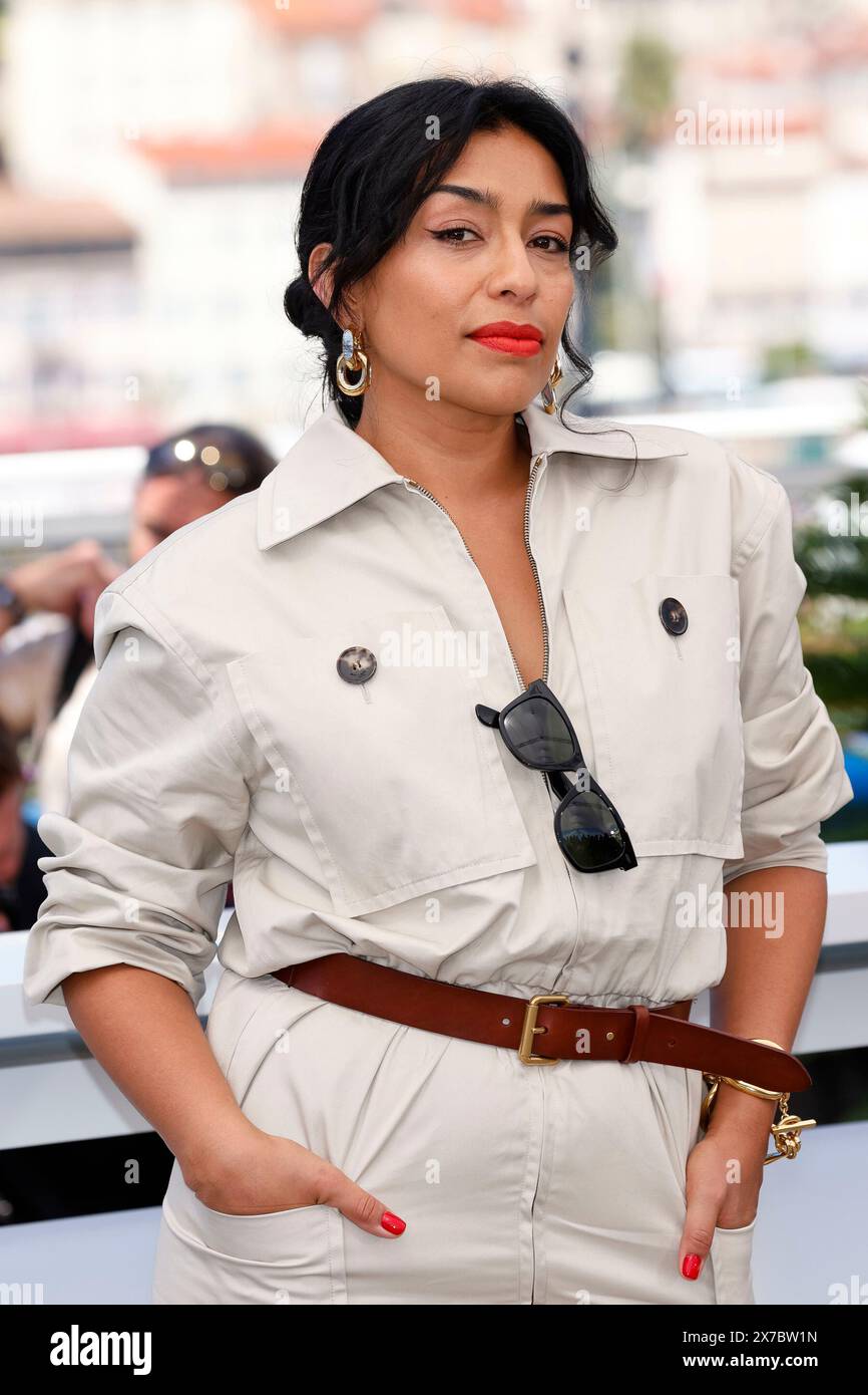 Adriana Paz pose lors de l'appel photo de 'Emilia Perez' lors du 77ème Festival de Cannes au Palais des Festivals de Cannes, France, le 19 mai 2024. Banque D'Images