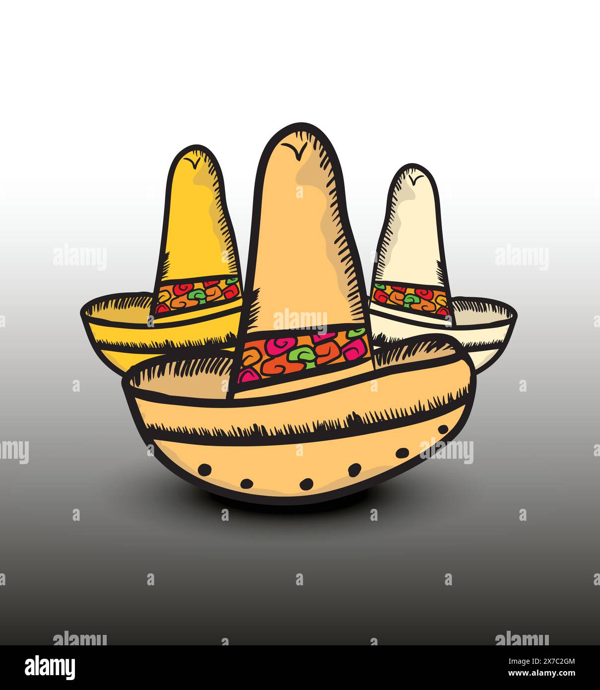 affiche de chapeau mexicain Illustration de Vecteur