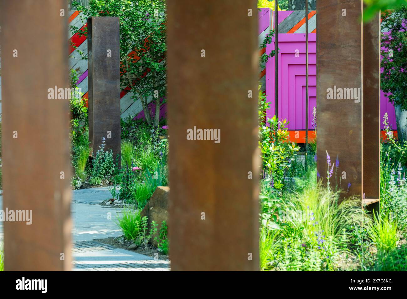 Londres, Royaume-Uni. 19 mai 2024. RHS Chelsea Repurposed, conçu par Cityscapes (Darryl Moore avec Toby Magee) - le RHS Chelsea Flower Show 2024. Il se déroule du 20-25 au 30 mai. Crédit : Guy Bell/Alamy Live News Banque D'Images