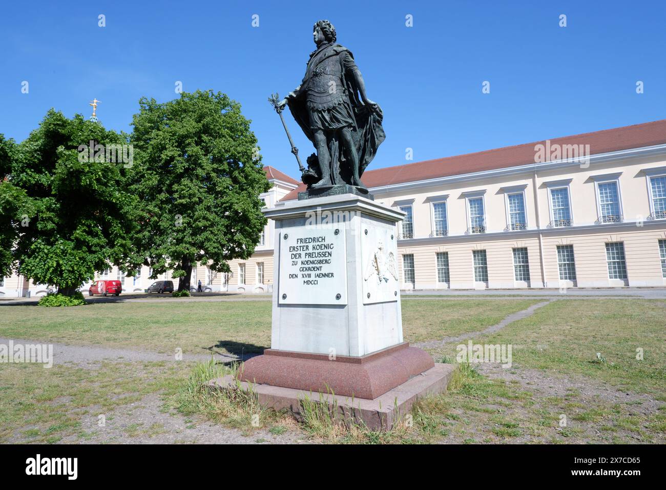 Friedrich 1, roi de Prusse - copie moderne d'une statue d'Andreas Schlüter au Schloss Charlottenburg Banque D'Images