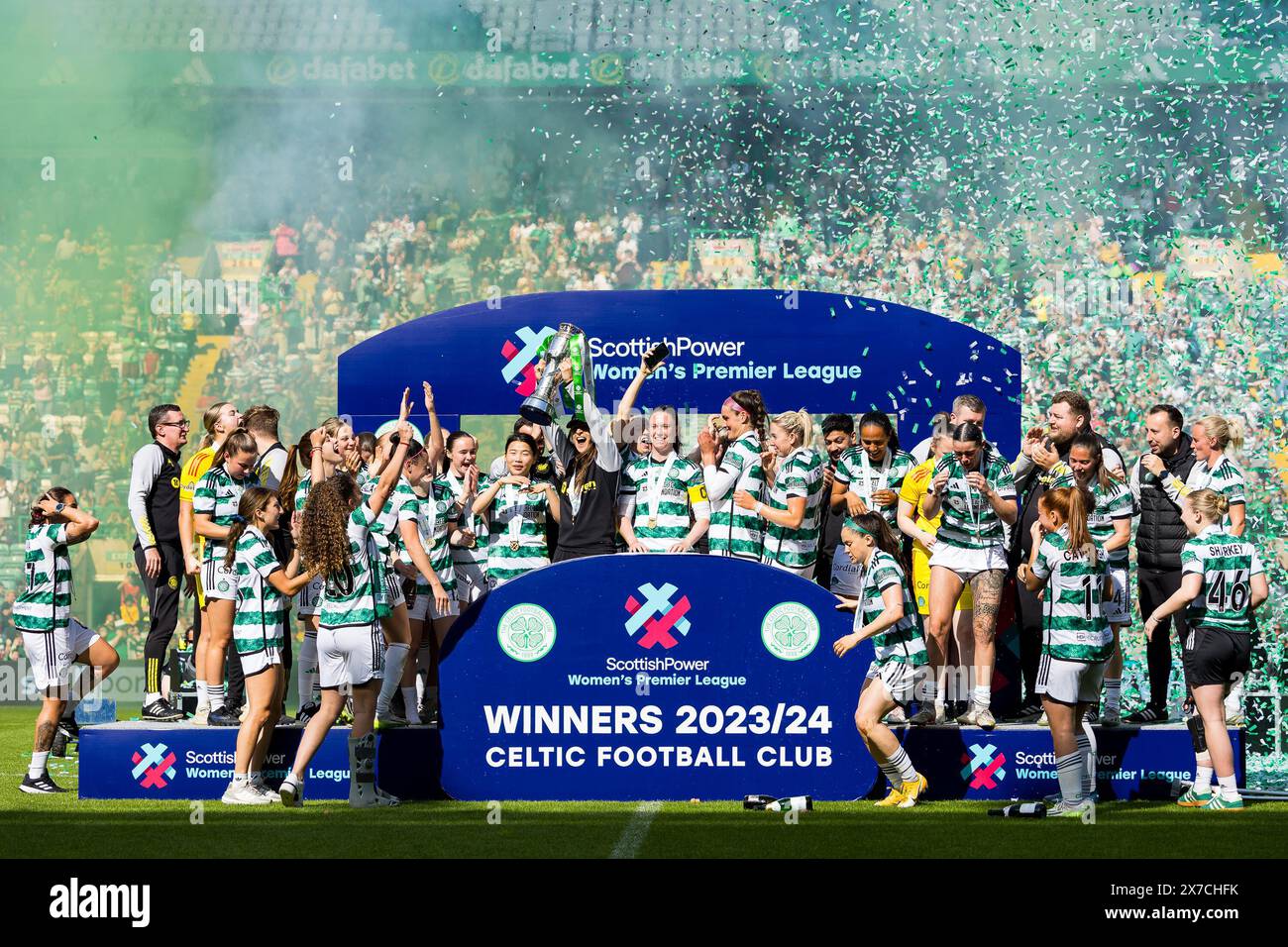 Glasgow, Écosse. 19 mai 2024. Celtic remporte pour la première fois la Scottish Women’s premier League crédit : Raymond Davies / Alamy Live News Banque D'Images