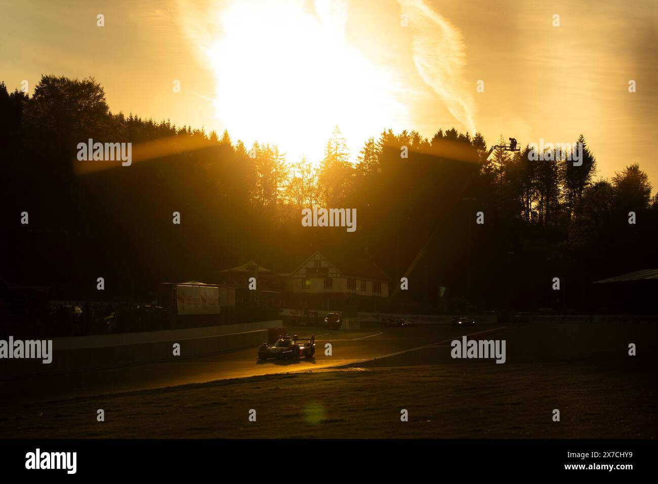 FERRARI AF CORSE, Ferrari 499P, A. Pier Guidi, J. Calado, A. Giovinazzi en piste lors des 6Hours of Spa 2024. Crédit : D. Paglino / AllMotorsport Banque D'Images