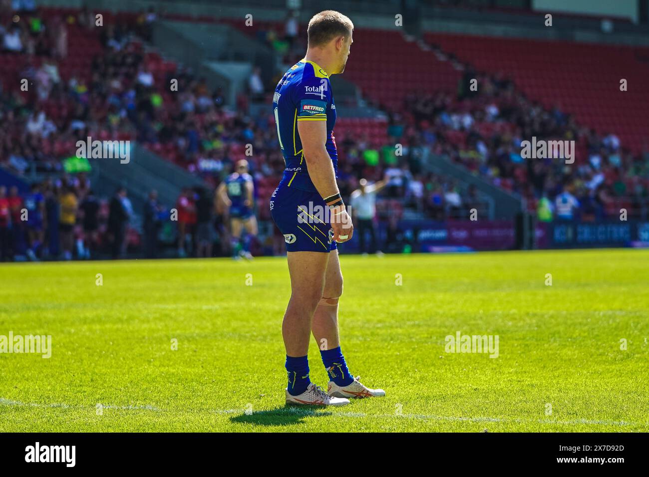 St Helens, Merseyside, Royaume-Uni. 19 mai 2024. Betfred Challenge Cup Rugby : Huddersfield Giants vs Warrington Wolves au Totally Wicked Stadium. Matty Dufty pendant le match. Crédit James Giblin Photography/Alamy Live News. Banque D'Images