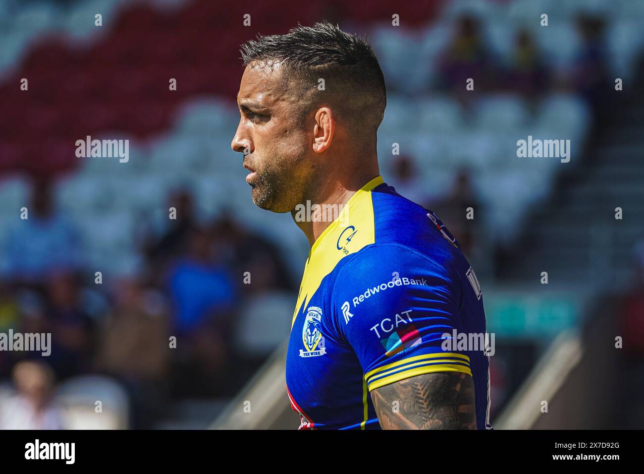 St Helens, Merseyside, Royaume-Uni. 19 mai 2024. Betfred Challenge Cup Rugby : Huddersfield Giants vs Warrington Wolves au Totally Wicked Stadium. Paul VAUGHAN pendant le match. Crédit James Giblin Photography/Alamy Live News. Banque D'Images