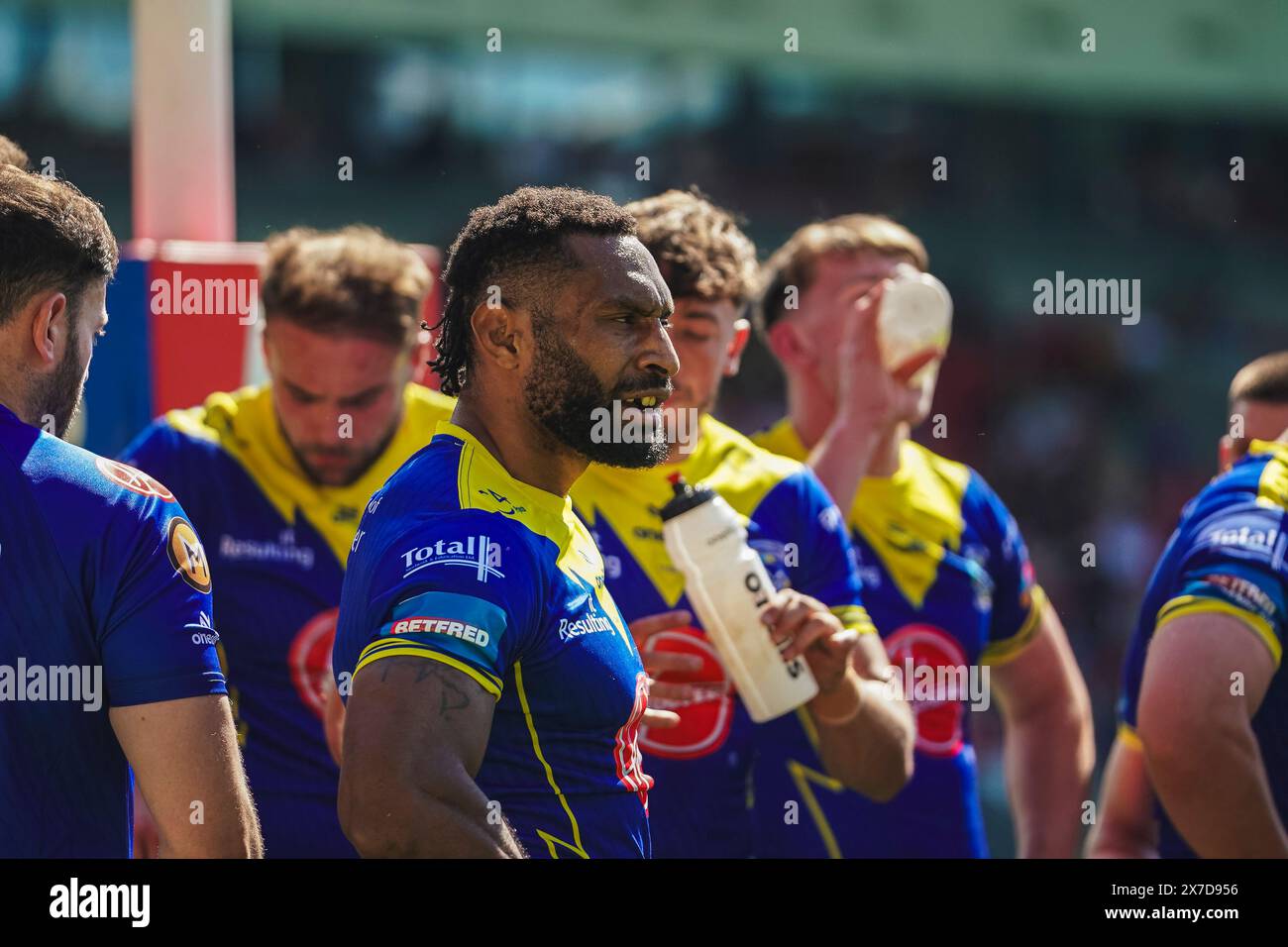 St Helens, Merseyside, Royaume-Uni. 19 mai 2024. Betfred Challenge Cup Rugby : Huddersfield Giants vs Warrington Wolves au Totally Wicked Stadium. Roderick Tai derrière les poteaux après avoir concédé l'essai. Crédit James Giblin Photography/Alamy Live News. Banque D'Images