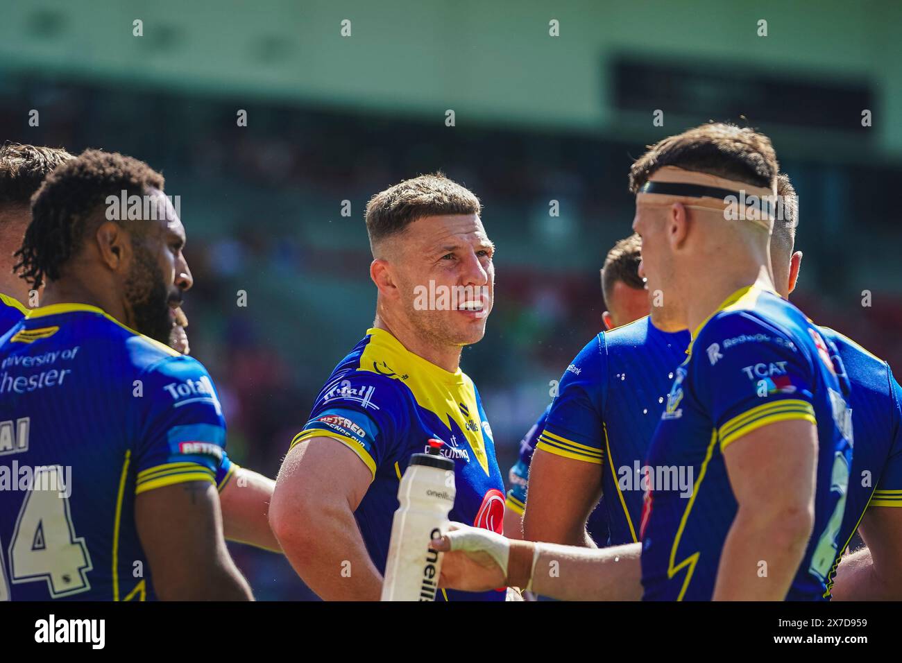 St Helens, Merseyside, Royaume-Uni. 19 mai 2024. Betfred Challenge Cup Rugby : Huddersfield Giants vs Warrington Wolves au Totally Wicked Stadium. George WILLIAMS derrière les poteaux après avoir concédé l'essai. Crédit James Giblin Photography/Alamy Live News. Banque D'Images