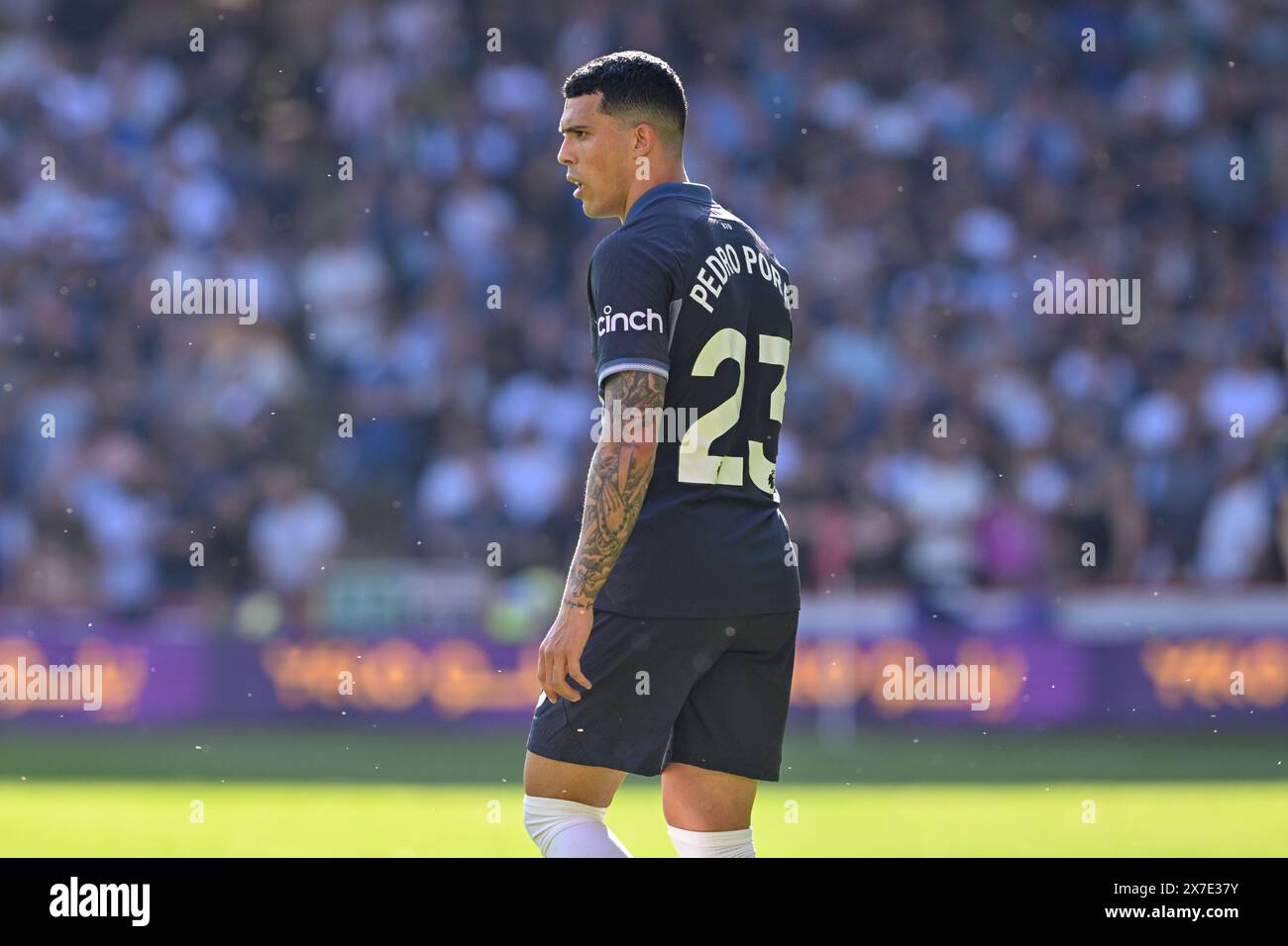 Pedro Porro de Tottenham Hotspur, lors du match de premier League Sheffield United vs Tottenham Hotspur à Bramall Lane, Sheffield, Royaume-Uni, 19 mai 2024 (photo de Cody Froggatt/News images) Banque D'Images