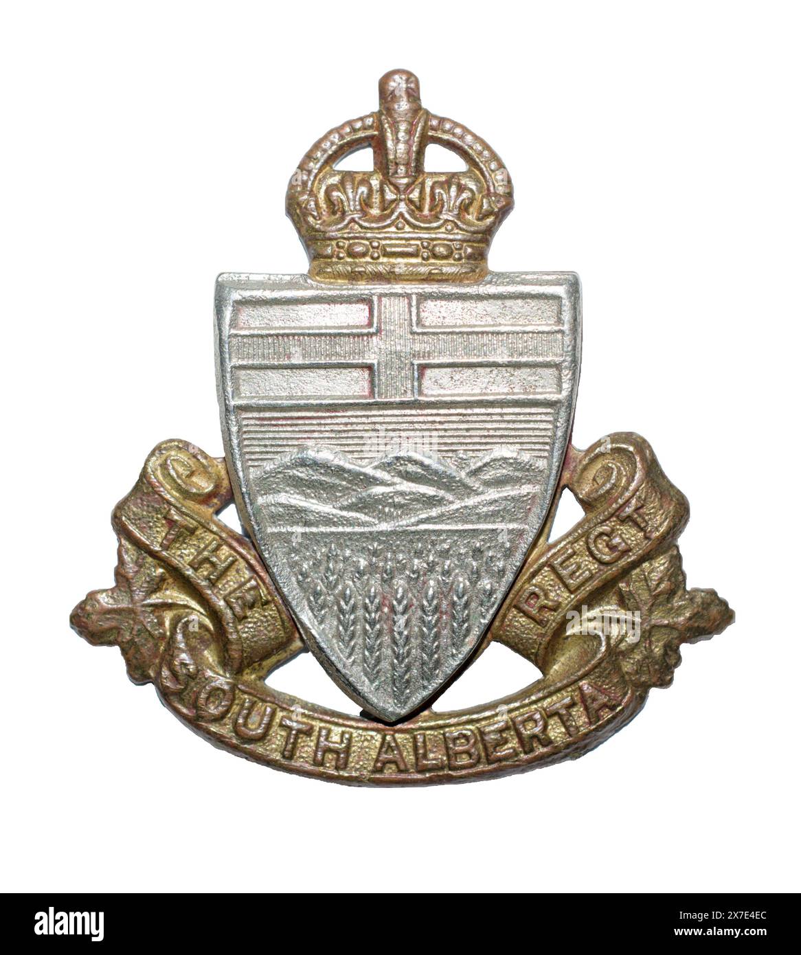Insigne de la casquette du South Alberta Regiment, c. 1924-1954. Banque D'Images