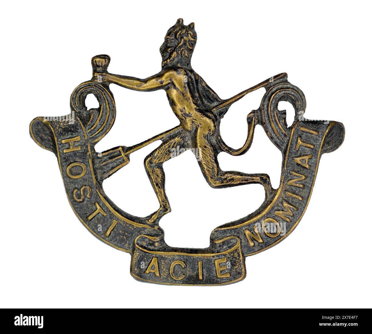 Insigne de la casquette du 8e Bataillon (90e Winnipeg Rifles), c. 1914-1920. Banque D'Images