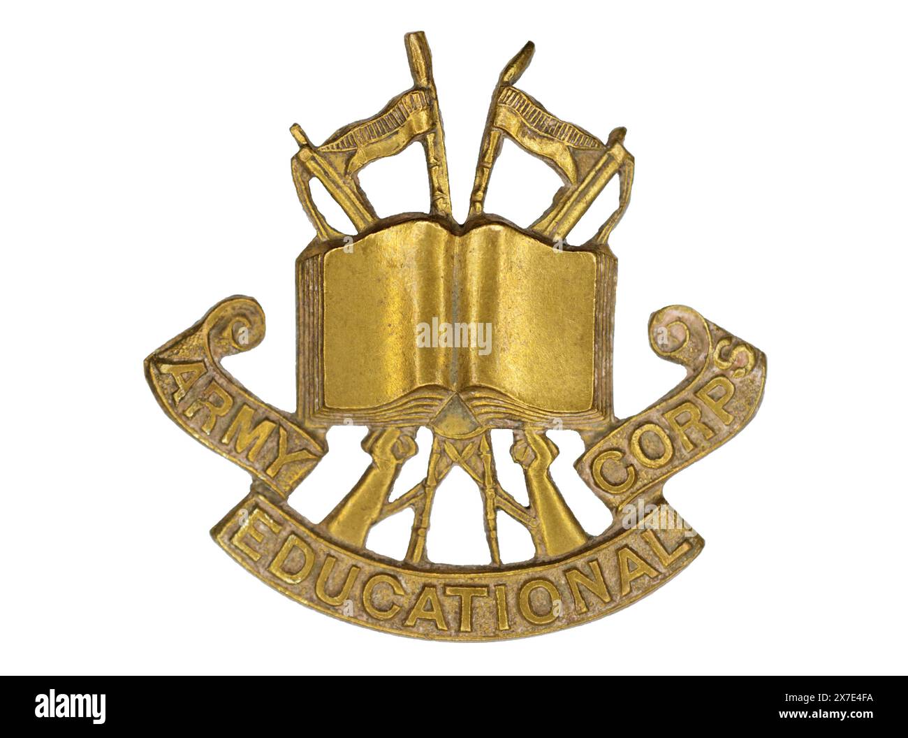 Badge Cap du corps éducatif de l'armée, c. 1920-1946. Banque D'Images