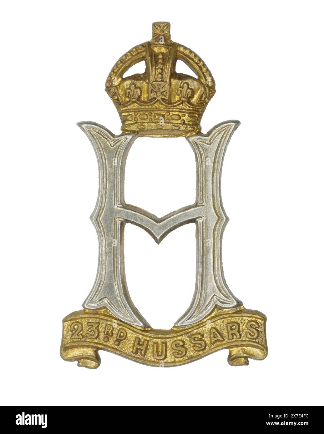 Insigne de la casquette du 23e Hussars, c. 1940-1946. Banque D'Images