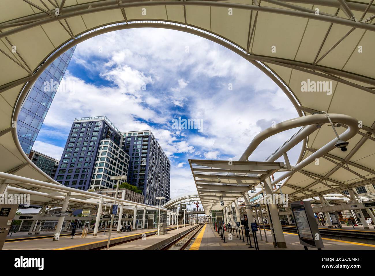 Denver Colorado - 14 mai 2024 : Union Station dans le centre-ville de Denver, Colorado. Banque D'Images