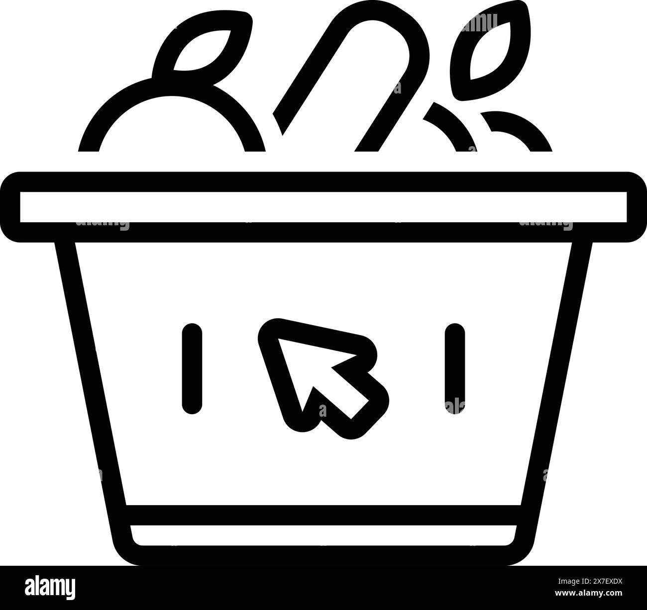 Icône pour supermarché, magasin de variété, épicerie Illustration de Vecteur