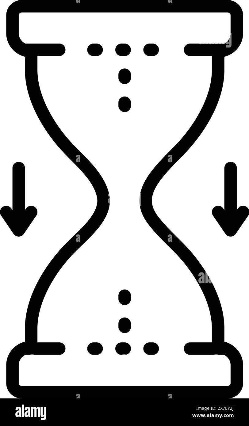 Icône pour sablier, garde-temps Illustration de Vecteur