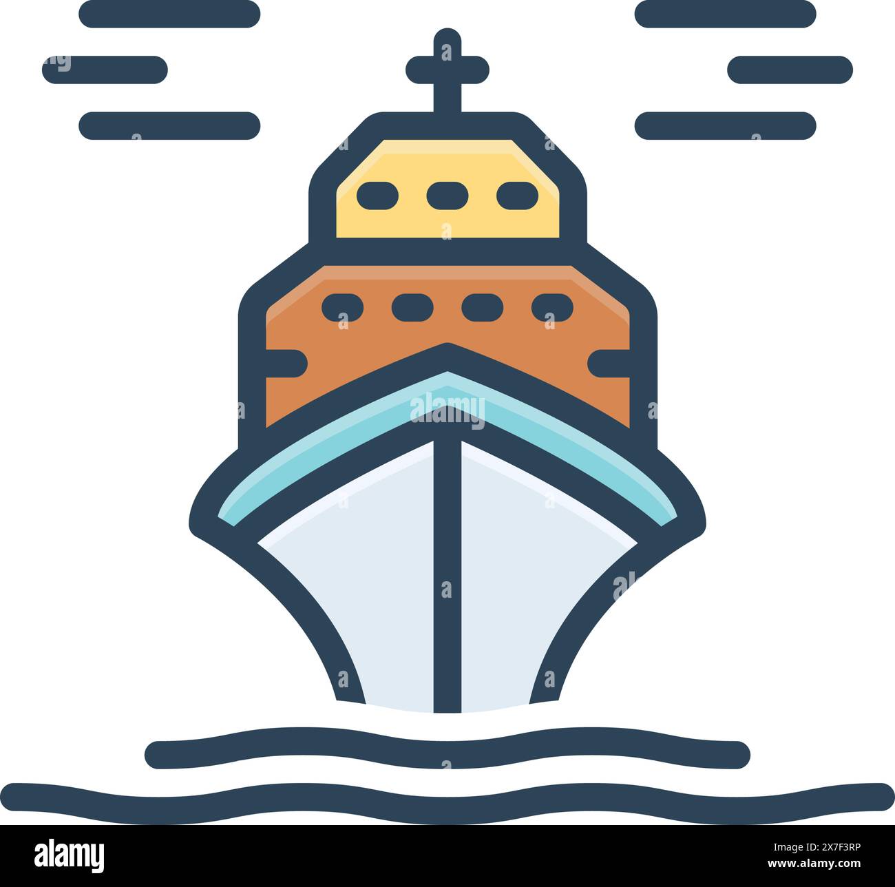 Icône pour ferry, bateau Illustration de Vecteur