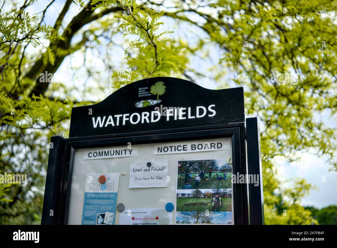 Watford Fields open space, Watford, Hertfordshire, Angleterre, Royaume-Uni Banque D'Images