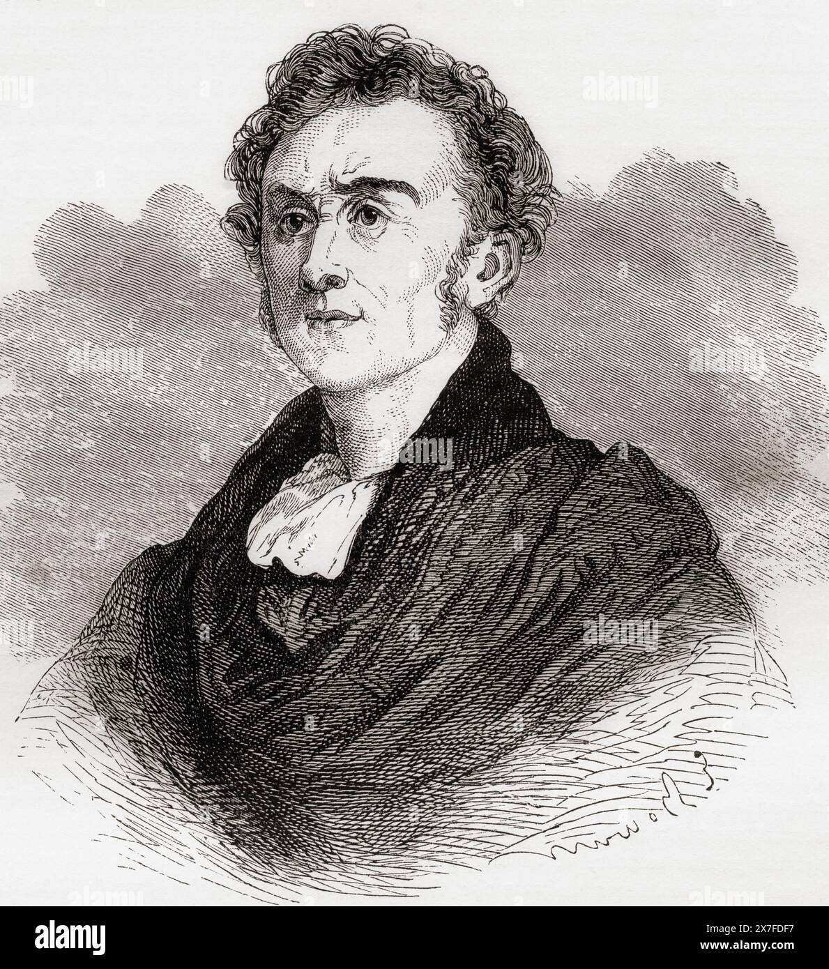 Richard Lalor Sheil, 1791 – 1851. Politicien irlandais, écrivain et orateur. Extrait de Cassell's Illustrated History of England. Banque D'Images