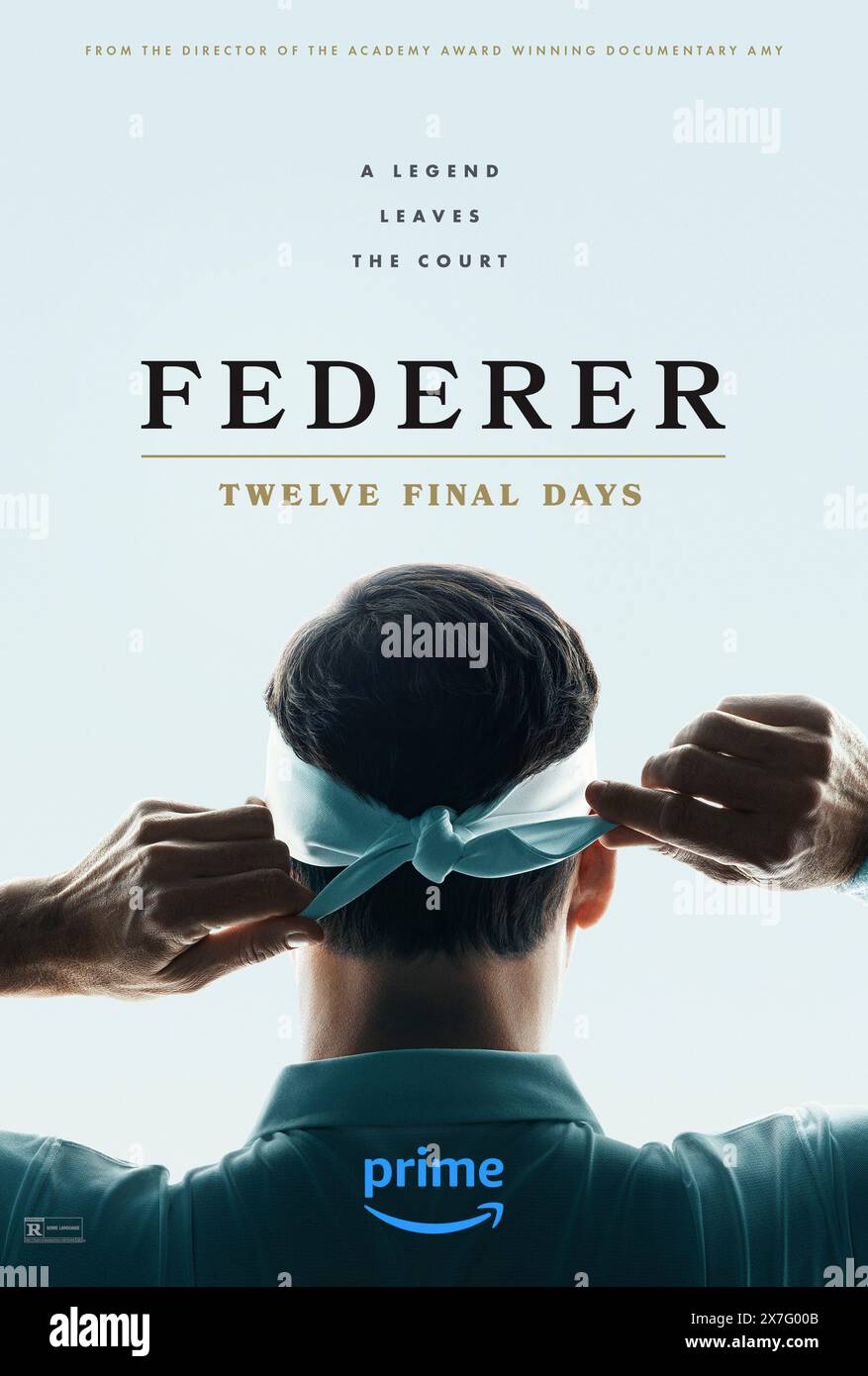 Federer : Two final Days (2024) réalisé par Asif Kapadia et Joe Sabia avec Roger Federer, Rafael Nadal et Novak Djokovic. Documentaire sur les 12 derniers jours de la carrière de Roger Federer alors qu’il joue son tournoi final. Affiche teaser.***USAGE ÉDITORIAL UNIQUEMENT*** crédit : BFA / Amazon MGM Studios Banque D'Images