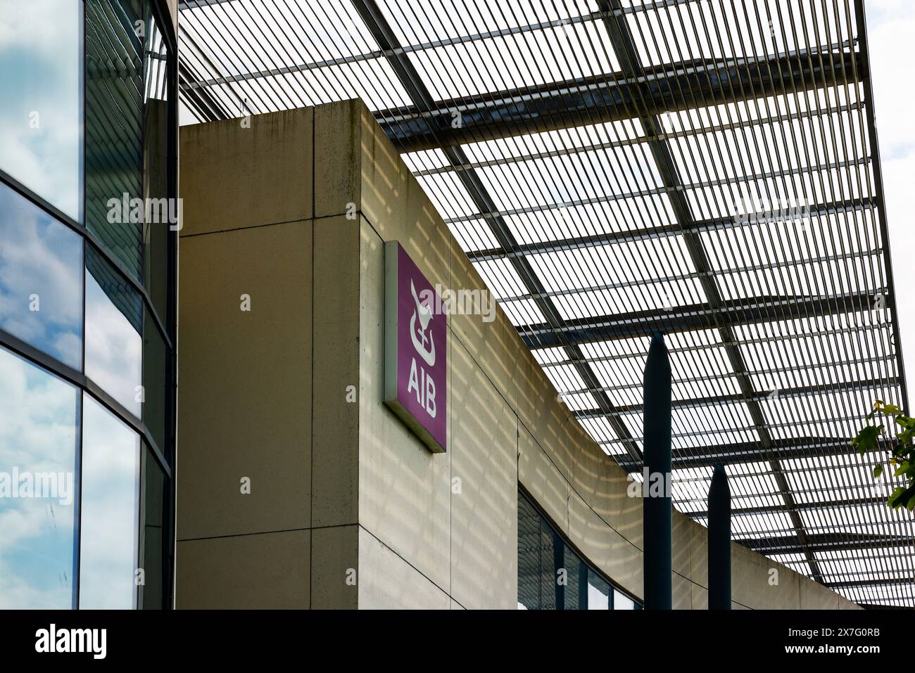 Immeuble de bureaux AIB Bank à Dublin, Irlande. Bureaux d'affaires financiers de la banque commerciale irlandaise. Banque D'Images