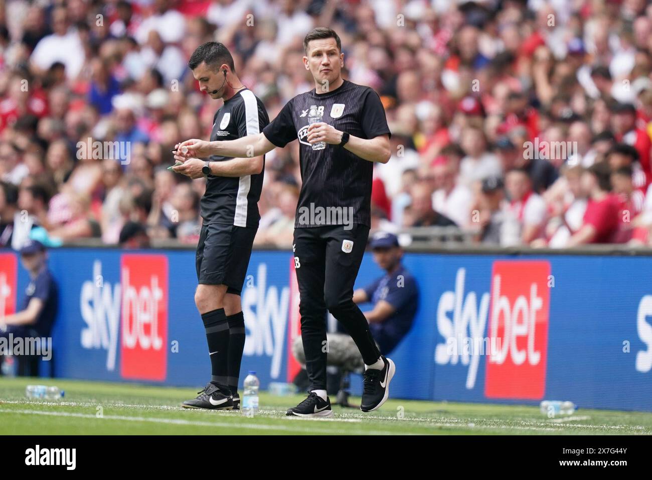 Londres, Royaume-Uni. 19 mai 2024. Lee Bell, manager de Crewe Alexandra lors du Crawley Town FC v Crewe Alexandra FC SKY BET EFL League Two Play-Off final au stade de Wembley, Londres, Angleterre, Royaume-Uni le 19 mai 2024 Credit : Every second Media/Alamy Live News Banque D'Images