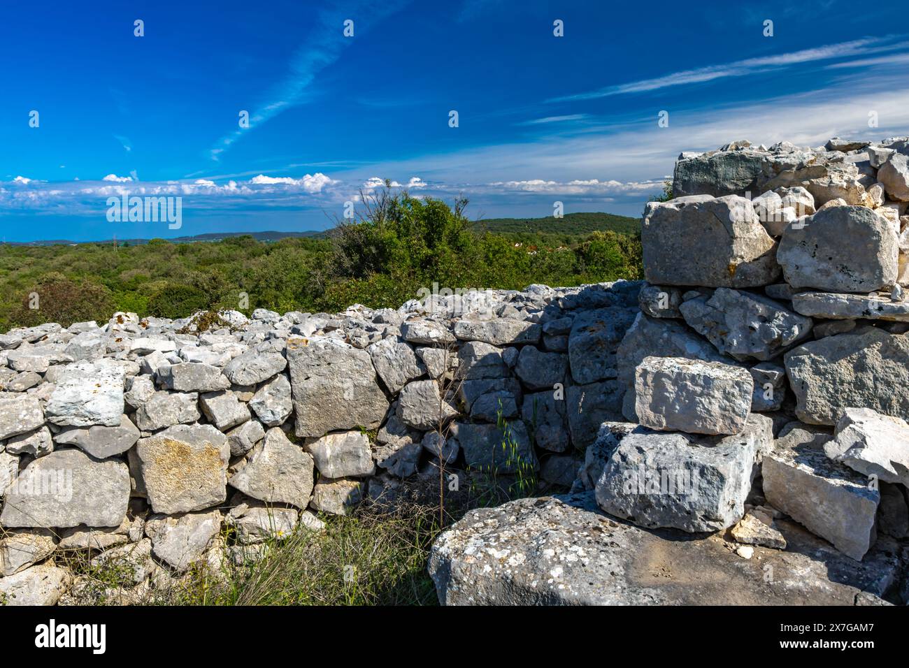 Colonie de Monkodonja de l'âge du bronze, site archéologique de Rovinj en Croatie Banque D'Images