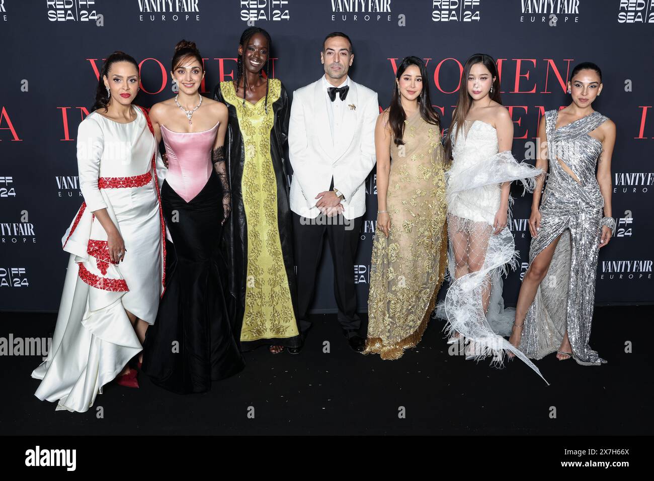 Cannes, France. 18 mai 2024. CANNES - 18 MAI : Adwa Fahd, Kiara Advani, Ramata-Toulaye Sy, Mohammed Al Turki, Shivani Pandya Malhotra, Aseel Omran, Sarocha Chankimha, Salma Abu-Deif assistent au Gala "Women in Cinema" du Festival International du film de la mer Rouge en partenariat avec Vanity Fair Europe à l'Hôtel du Cap le 18 mai 2024 à Cannes, France. (Photo de Lyvans Boolaky/ÙPtertainment/Sipa USA) crédit : Sipa USA/Alamy Live News Banque D'Images