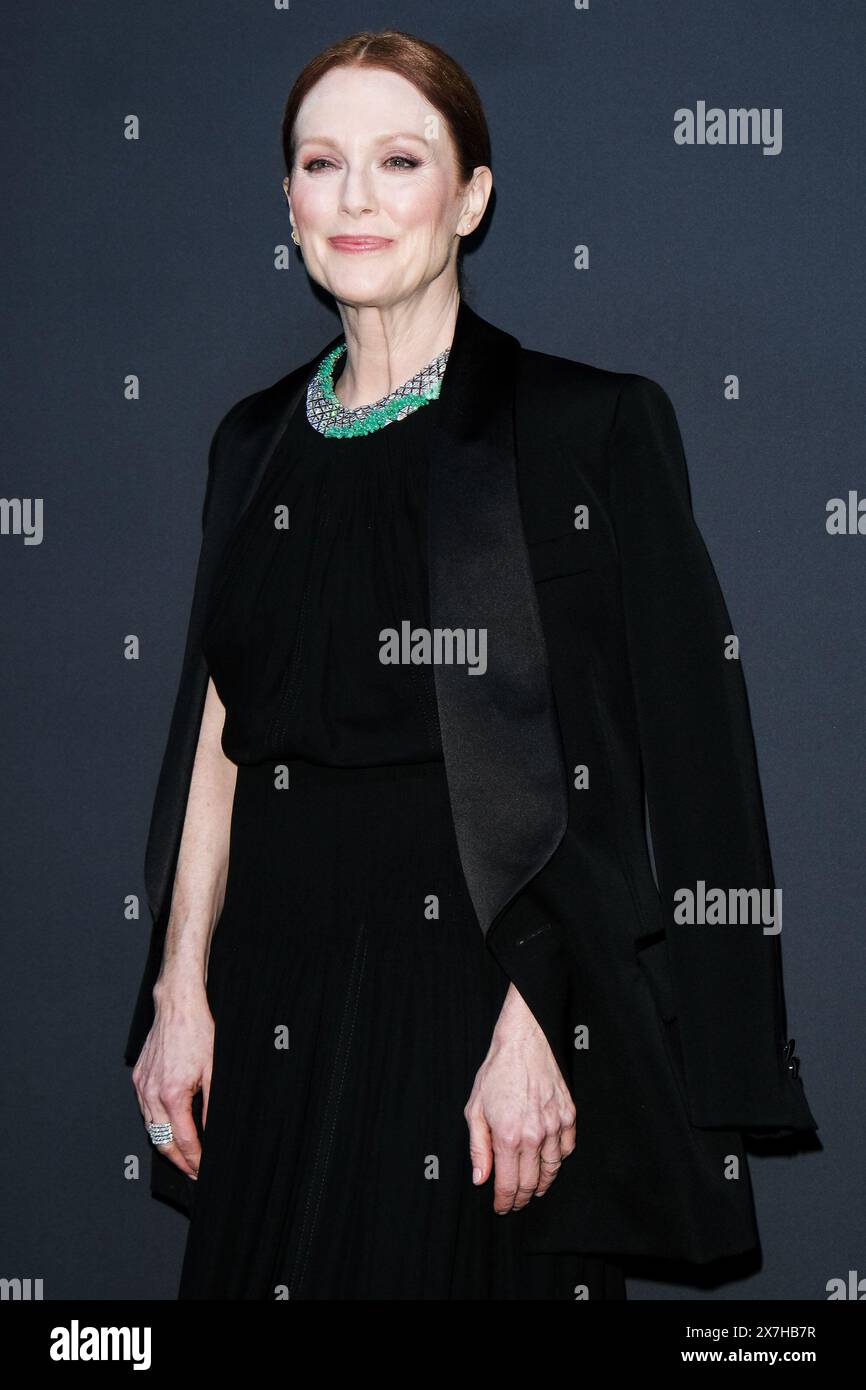 Cannes, France. 19 mai 2024. Julianne Moore arrive aux KERING Women in Motion Awards 2024 et au dîner présidentiel du Festival de Cannes lors du 77ème Festival de Cannes. Photo de Julie Edwards./Alamy Live News Banque D'Images