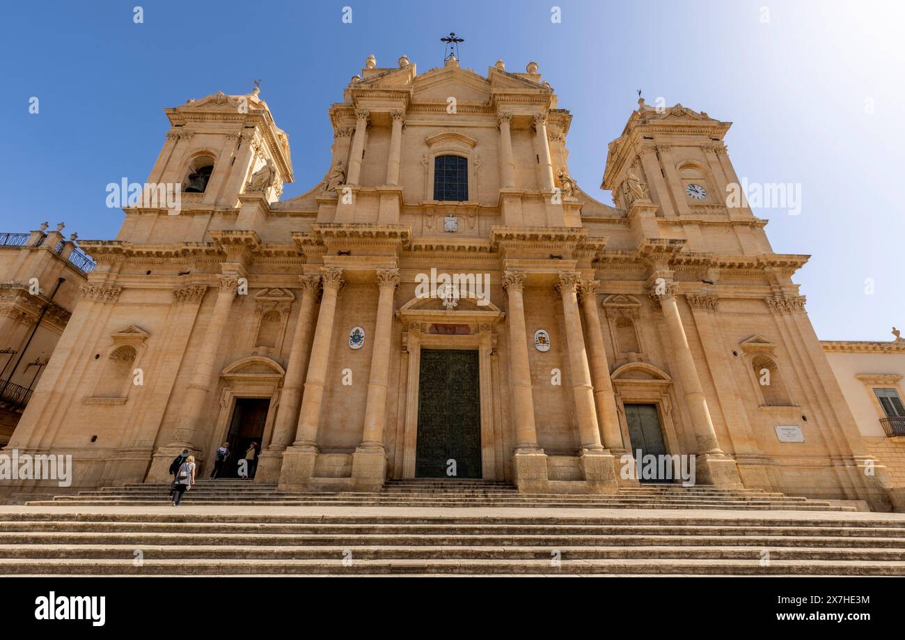 Cathédrale de Noto dédiée à Saint Nicolas de Myra, Noto, Sicile Banque D'Images