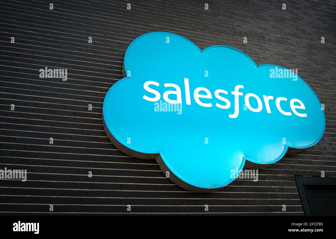 Logo de la société Salesforce à Munich, Allemagne Banque D'Images
