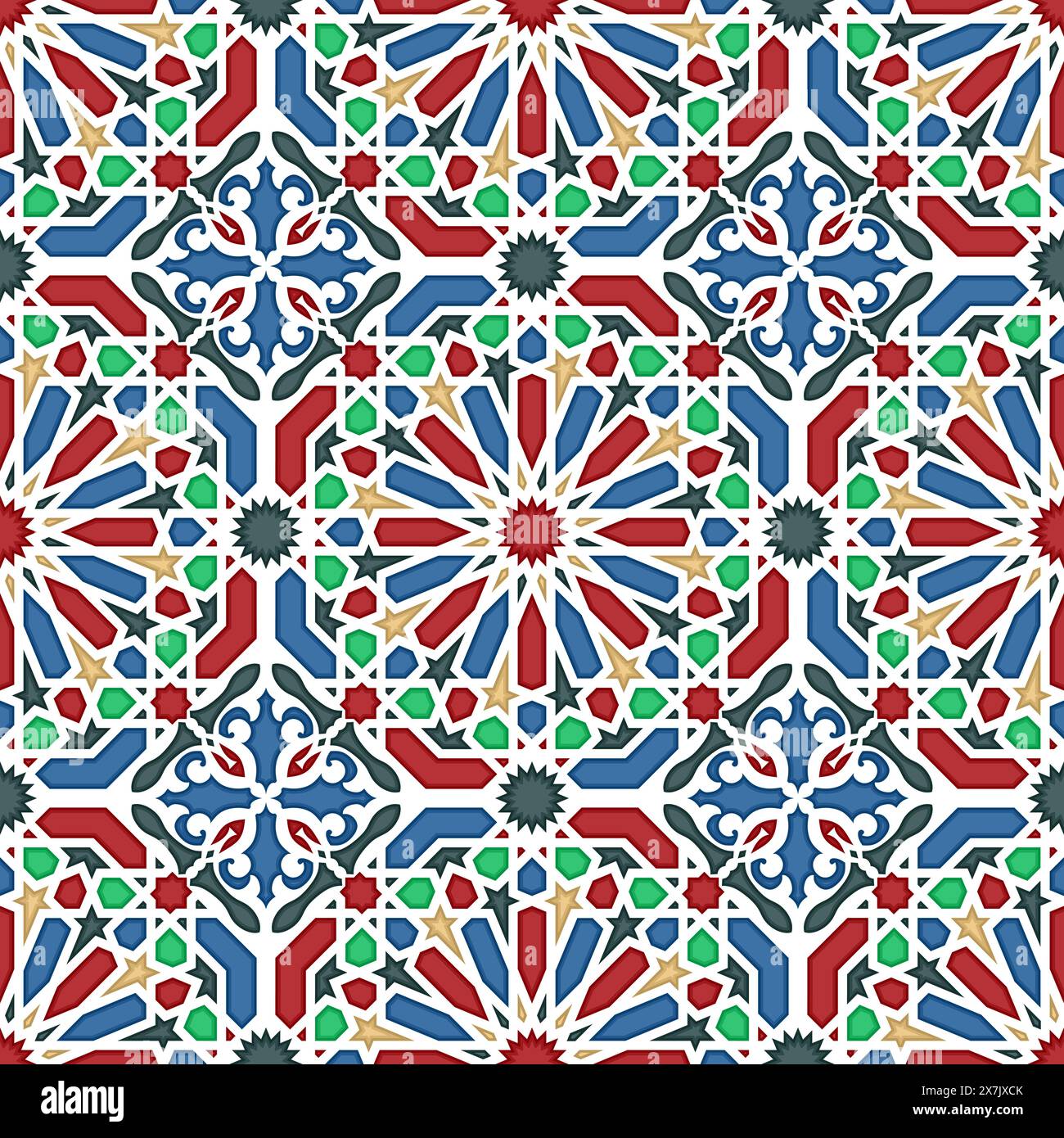 Motif vectoriel géométrique sans couture islamique Illustration de Vecteur