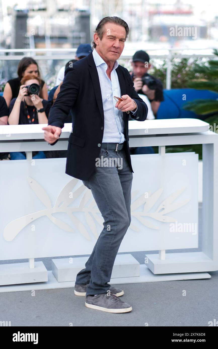 Cannes, France. 20 mai 2024. Dennis Quaid pose au Photocall for the substance lors du 77ème Festival de Cannes. Photo de Julie Edwards./Alamy Live News Banque D'Images