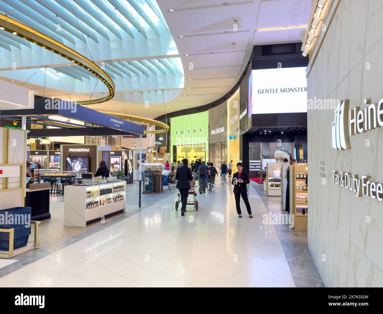 Magasins hors taxes de luxe à l'aéroport de Sydney Kingsford Smith, Mascot, Sydney, Nouvelle-Galles du Sud, Australie Banque D'Images