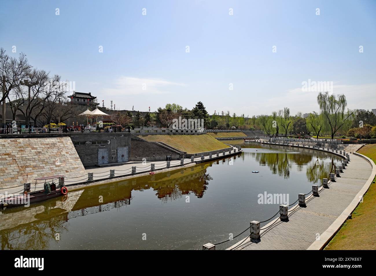 Remparts de la ville, Xian, Chine Banque D'Images