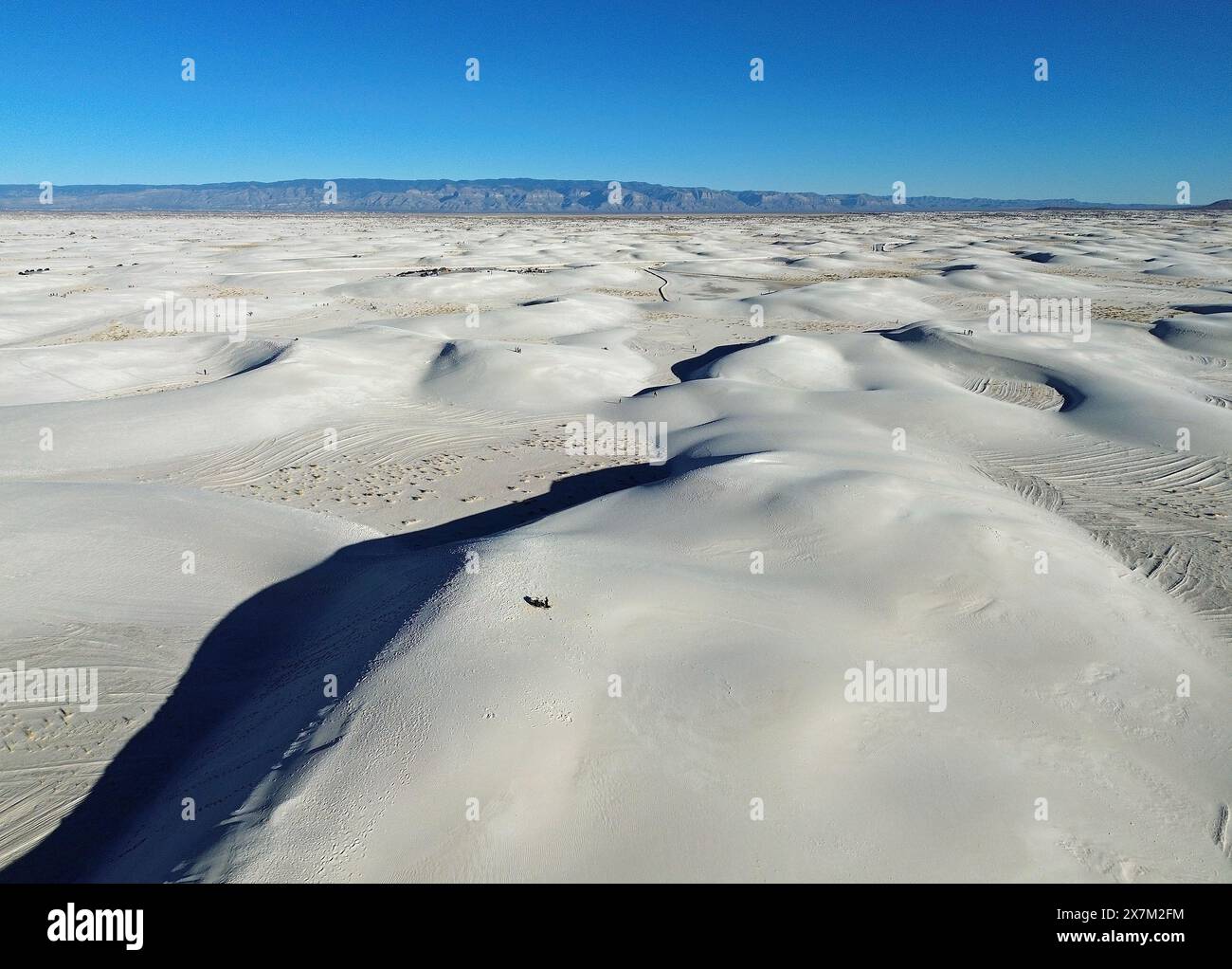 Vue aérienne du parc national de White Sands, Nouveau-Mexique Banque D'Images