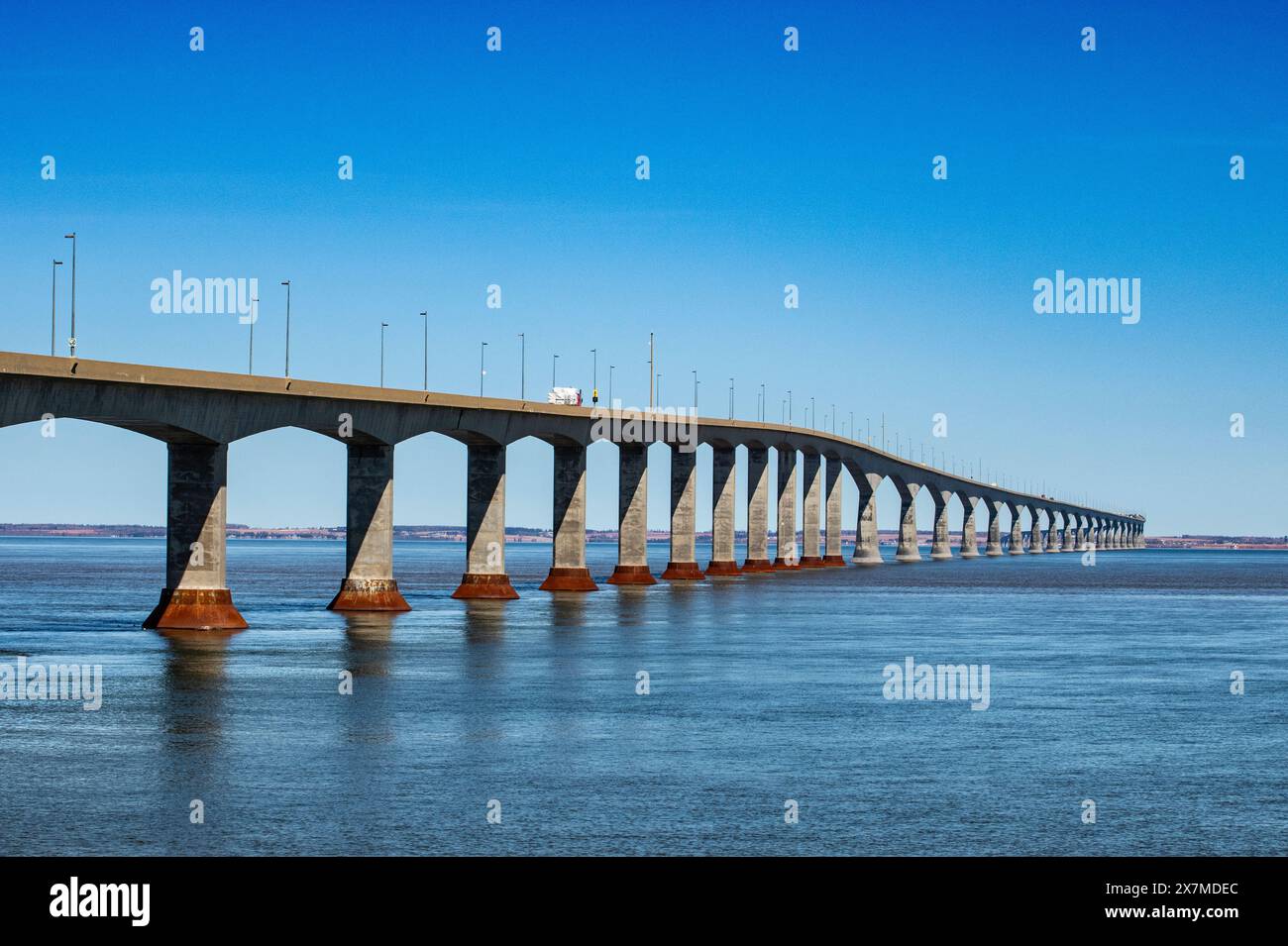 Pont de la Confédération depuis Cape Jourimain, Nouveau-Brunswick, Canada Banque D'Images