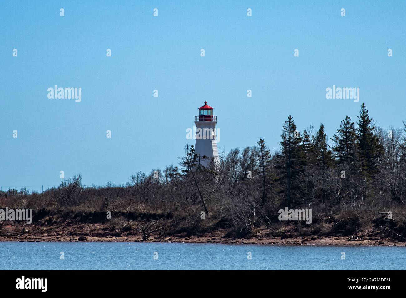 Phare de Cape Jourimain au Nouveau-Brunswick, Canada Banque D'Images