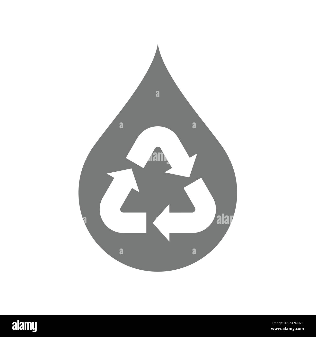 Icône de vecteur de goutte d'eau propre. Purification et cycle de l'eau ou symbole d'huile. Illustration de Vecteur