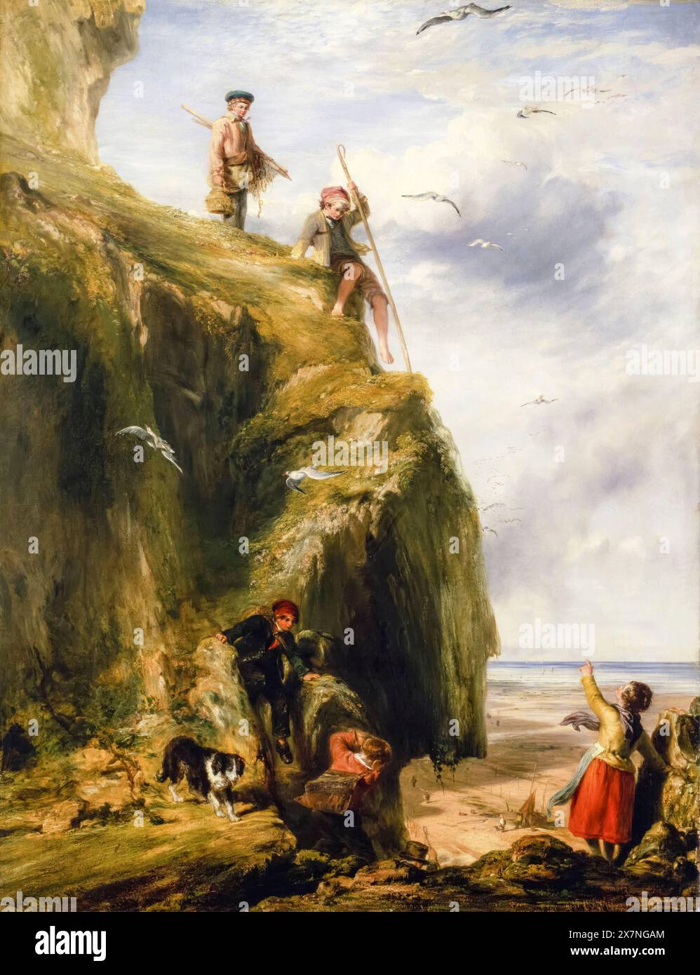 William Collins, de retour des hantées du Seafowl, peinture à l'huile sur toile, 1833 Banque D'Images
