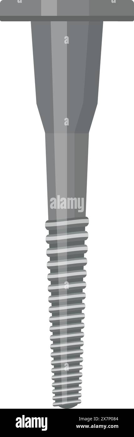 Illustration vectorielle d'une vis d'implant osseux en titane utilisée en chirurgie orthopédique Illustration de Vecteur