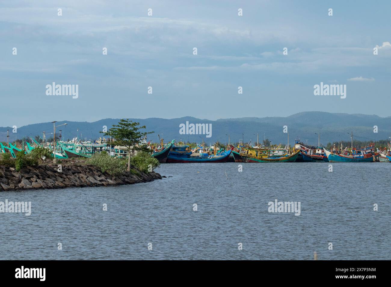 Port de pêche dans la ville de Banda Aceh, Aceh, Indonésie Banque D'Images