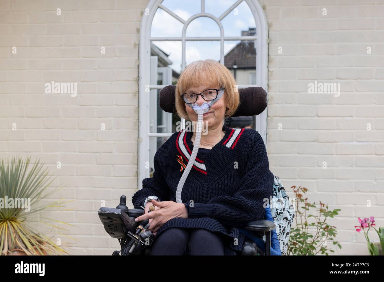 Baronne Campbell de Surbiton DBE, militante pour les droits des personnes handicapées et pair à vie à la Chambre des lords et présidente de la Société de l'hémophilie. Banque D'Images