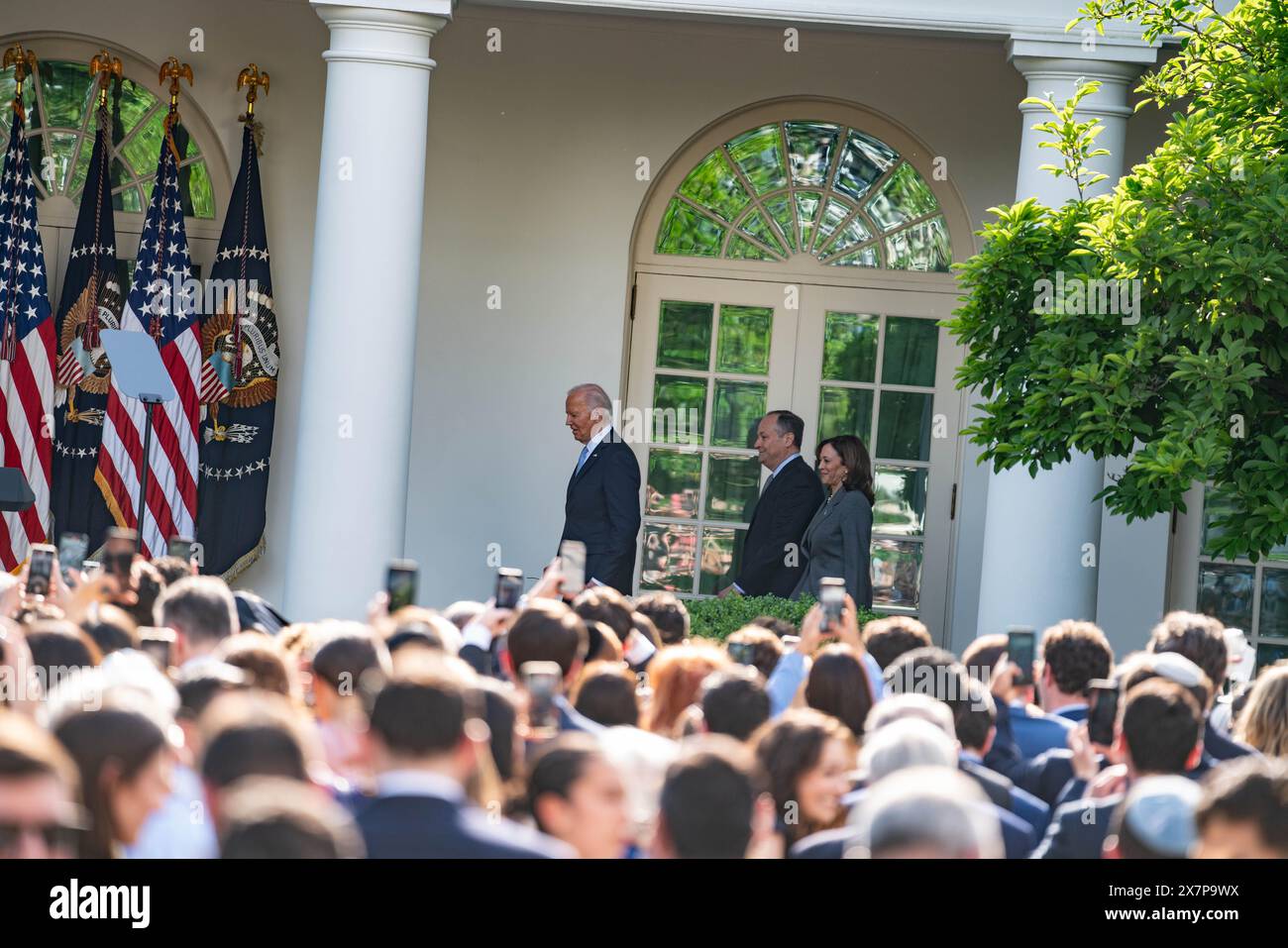 19 mai 2024 le président Joe Biden et le deuxième gentleman Douglas emhoff prononcent une allocution lors d'une célébration du mois du patrimoine juif américain Banque D'Images