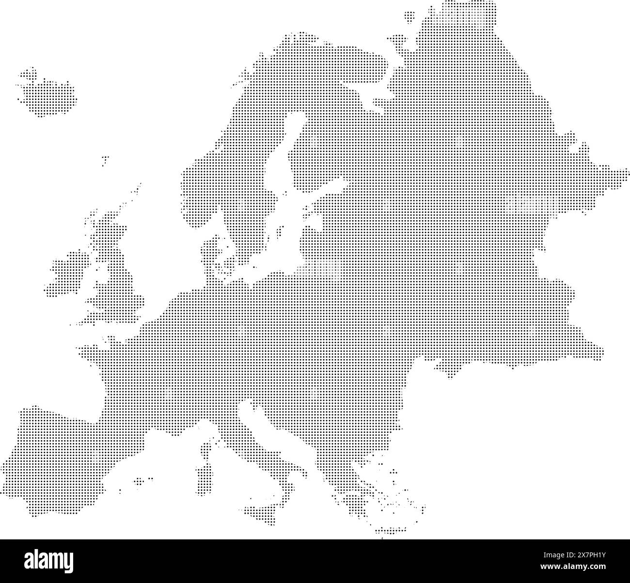 Illustration vectorielle de silhouette de carte d'Europe Illustration de Vecteur